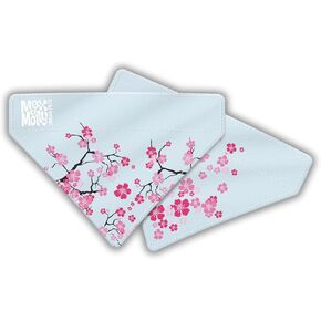 MAX & MOLLY 2-in-1 Bandana no-tie قابلة للانعكاس من أجل الياقات-التصميمات النابضة بالحياة ، متينة وقابلة للآلة-ملحق النسيج الشريحة للقطط والكلاب-وشاح أنيقة ، أزهار الكرز ، XS/S