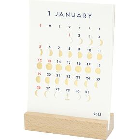 Greeting Life 2025 Calendar MOON Letter Press C-1617-MM