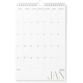 Karto Wall Calendar 2025 - Vertical 11x17 inch Runs Until June 2026 - Boost Your Productivity and Easy Planning with the Aesthetic Monthly Calendar - Three Letters