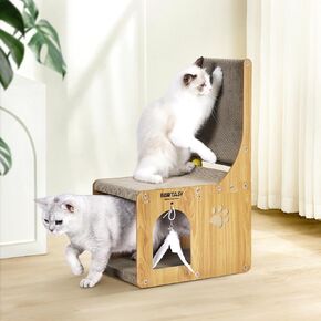 Cat Scratcher House Cat Scratcher Scratcher Cat Scratfer Board Plads Cat Scratfer face للقطط الداخلية مع لعبة الكرة مناسبة للراحة واللعب