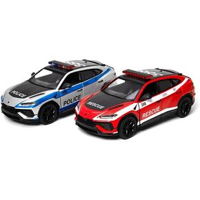 Kinsmart Lamborghini Urus Performante Police & Firemante Die Cast Cars ، 1:40 Scale ، 5 ins