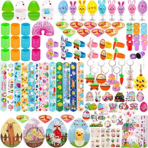 atonofun 146 pcs حفلة عيد الفصح تفضل الألعاب مع بيض بلاستيكي ملون ، لعبة متنوعة لحدث Easter Egg Hunt ، حشوات سلة عيد الفصح ، حشو بيض عيد الفصح ، لعبة صغيرة ، هدايا أعياد الميلاد للبنين الفتيات