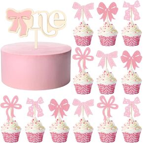 13 PCS The Big One Cake Topper Wooden 1st Birthday Decorations Cupcake Photo Props for First Anniversary Holiday حفلة عيد ميلاد
