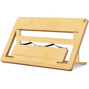 Tilisma Wooden Cook Book Stand - حامل كتب الجوز المصنوع يدويًا لقراءة اليدين المجاني - كتاب طبخ من أجل عداد المطبخ - حامل الوصفة - إكسسوارات القراءة للمطبخ - كتاب الطبخ في iPad و Tablet