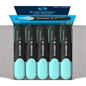Schneider Pastel Job Highlighter Marker ، Tip Zisel ، Turquoise ، Box من 10 (01523)