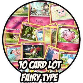 Pokemon -10 Card Lot - Type Fairy Type Only - لا التكرارات - Jigglypuff Ralts Marill