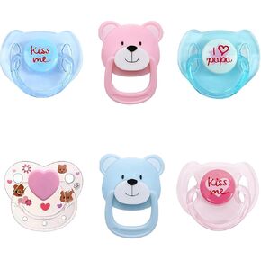 6 Styles Magnetic Pacifier Accessories for Reborn Dolls, Reborn Baby Doll Feeding Toy Accessories