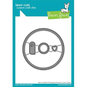 Lawn Fawn LF3422 أعطها رسائل دوامة: يموت أصدقاء العشب