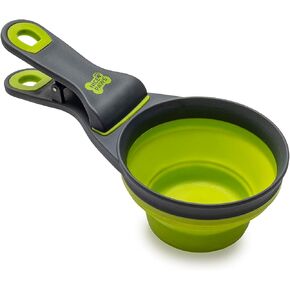 Pet Pet Scoop Silicone Counsuring Congs Clip Clip 3 in 1 Multi-Function Scoop Bowls Clip Clip for Dog Cat Food Water Set 2 (1 Cup & 1/2 Coup)