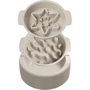 3-in-1 Slow Feeder Dog Bowls Set for Fast Eaters, Changeable Dog Bowl to Slow Down Eating, Maze Pet Food Dishes for Wet Dry Raw Food, Spiral Puzzle Feeders for Puppy Small Medium Large Breed