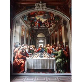DIY Diamond Painting Last Supper Diamond Art Kits for Adults, Party Diamond Art Paintings Kits, Round Drill Diamond Painting Kits for Adults, 5D Gem Art Crafts Kits, Hobbies for Women 12x16inch