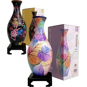 Pintoo 3D Puzzle Vase فريدة من نوعها مزهرية زهرة مصنوعة من 160 قطعة ألغاز بلاستيكية منحنية S1034 و S1031 حزمة بيع