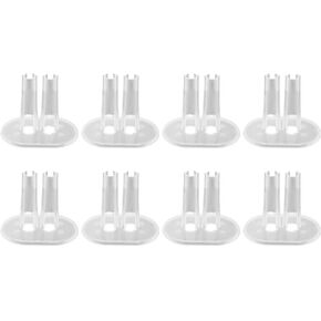 12Pcs Doll Stands Display Holder Plastic Transparent Stand Doll Leg Stand for Puppet 18-30CM (Pattern 1)