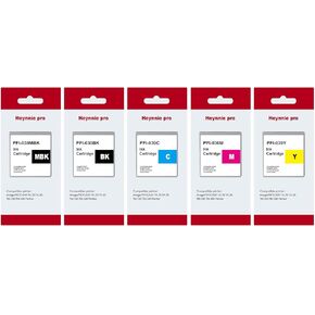 PFI-030 PFI 030 Ink Cartridge Compatible with Canon PFI030 PFI030MBK PFI030BK PFI030C PFI030M PFI030Y Ink Tank for imagePROGRAF TA-20 TA-30 TM-240 TM-340 Printer (5 Pack, MBK BK C M Y)