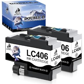 LC406 Black Ink Cartridges Compatible Replacement for Brother LC406 LC-406BK LC406 LC406BK Use with Brother LC-406 MFC-J4335DW MFC-J4345DW XL MFC-J4535DW MFC-J4535DW XL Printer, 2BK