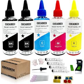 تعمل مجموعة حبر CoCADEEX 500ML مع خراطيش حبر PG-285XL CL-286XL ، متوافقة مع PIXMA TS7720 TS7722 TR7820 PRINTER