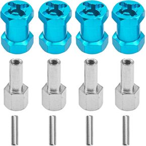 4pcs sharegoo 12mm Whex Hux Hub مع إزاحة 20 مم متوافقة مع 1/10 Traxxas Rustler Axial SCX10 Wraith 90046 RC4WD D90 Tamiya CC01 1/10 RC Crawler Car Car