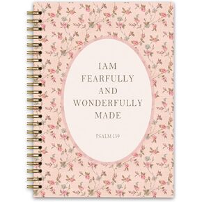 Christian Bible Psalm139 Spiral Notebook Journals, Christian Journals for Women, Christian Gifts for Women, Hardcover Spiral Notebooks College Ruled 5.5 x 8.3