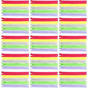 100pcs ملونة من نايلون لفائف السوستة الملونة للخياطة لخياطة خياطة خياطة الخياطة والملابس