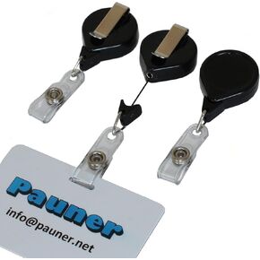 Retractable Badge Holder - Id Holder Card Reel - No Twist Design - Pack of 3 Pcs