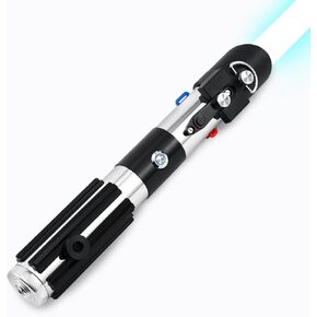 Pixel Version Dueling Lightsaber, Motion Control Smooth Swing 27 Sound Fonts with Infinite Color Changing, Premium Metal Handle Light Saber for Adults and Kids Gift