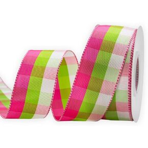 Wired Plaid Ribbon White Black Checks,1-1/2 Inch,10 Meters Spool,Use for DIY Gift Wrapping Wreath Floral Arrangement Bow Decoration