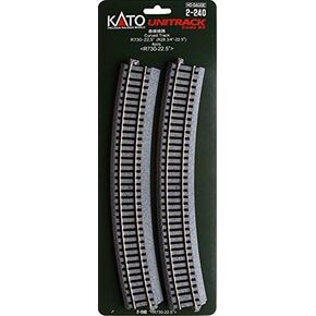Kato 2-240 HO UNITRACK 28 3/4 منحنى دائرة نصف قطرها 4 قطع