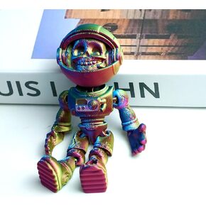 3D Printed Skeleton Astronaut,Articulated Zombie Astronauts Models,Flexible Joint Figurines, 3D Printing Stuff Cheap,Stress Relief, Fidget restlessness, ADHD Toys, Surprise Fantasy Gifts