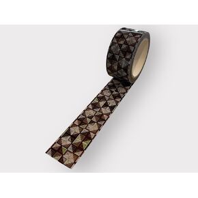 Built Quilt Log Cabin Packing Tape, Fun Shipping Tape, Log Cabin Quilt Patterned, 1.88 inches Wide x 110 Yards Long, Fits Standard Tape Gun