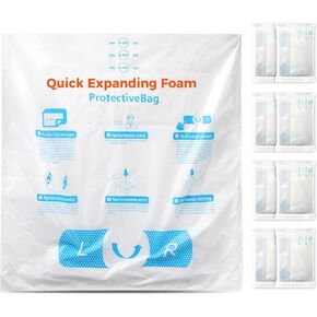 18 x 18 inch 8 PCS TONESPAC Instant Pack Quick Expanding Foam X-200 Packaging Bag for Packaging and Shipping