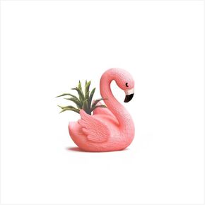 Miniature Flamingo Planter | Dollhouse Decor | Mini Garden | Exquisite Ornament | Collectible