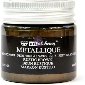 Prima Marketing Metallique Rustic Brown Finnabair Art Alchemy Acrylic Paint ، 1.7 Fl Oz (حزمة 1)