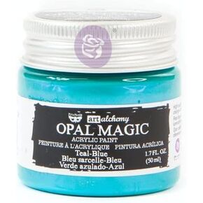 Prima Marketing Inc. Finnabair Art Alchemy-Opal Magic Acrylic Paint-Teal-Teal-Blue ، 1.7 Fl Oz (حزمة 1)