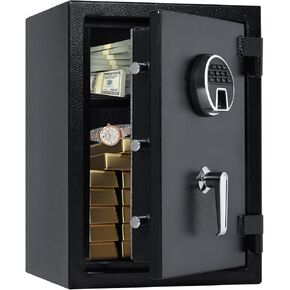 Fireproof and Waterproof Safe Box, 2 Cubic Feet Extra Large Lock Box, Home Safe with Programmable Keypad and Inner Lock, Security Safe