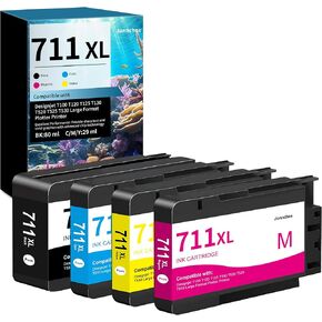 711 711xl خرطوشة الحبر مجموعة 80 مل ل بزول لتصميم HP 711XL T530 T525 T520 T130 T125 T120 T100 حبر الطابعة (CZ133A CZ130A CZ135A CZ132A ، 4 part)