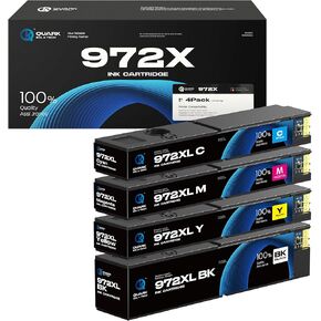 972x خراطيش حبر بديل عالي العائد لـ HP 972x 972 متوافق مع HP Pagewide Pro 477DW 477DN 577DW 577Z 452DN 452DW 552DW P55250DW P57750DW (4 Pack ، B/M/M/Y)