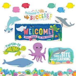 CTP Sea Friends Under The Sea Bulletin Board Set - Classroom, Homeschool (#10991 Creative Teaching Press)