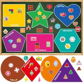 60pcs أشكال أشكال النشرة من مجموعة sorters for toddlers شكل مطابقة لعبة التعلم ألعاب الفرز للأطفال ملصقات الملصقات لدخول جدار الفصول الدراسية في مرحلة ما قبل المدرسة