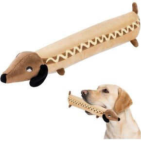 39.5" Long Squeaky Dog Toy for Chewer, Plush Stuffed Animal Toy with Squeaker, Durable Interactive Puppy Chew Toy for Boredom, tug-of-war, Small Medium Large Breed (39.5“ Long Dog)