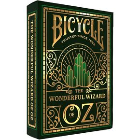 معالج الدراجات من أوراق اللعب ، ألهمت OZ Deck Card Card ، Emerald و Gold ، 1 سطح السفينة