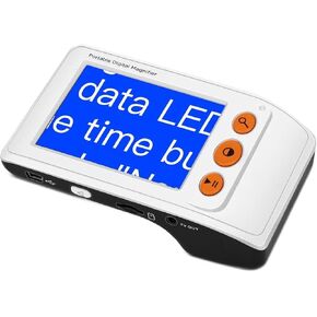 Eyoyo Digital Magnifier محمولة مقطوع الفيديو الإلكترونية القراءة الوسطاء سعة 3.5 بوصة شاشة LCD لرؤية منخفضة 2x-25x Zoom مقبض قابلة للطي