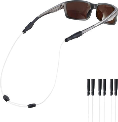Glasses Strap -No Tail Adjustable Eyeglasses Strap, Eye Glasses Holders Around Neck,Sunglasses Strap Lanyard for Men Women -Eyewear Retainer String, Chain, Straps Rope (3pcs Black 20IN) in Kuwait