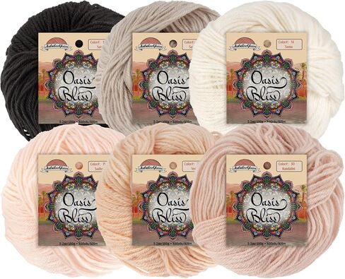 Jubileeyarn Oasis Bliss Yarn - Baby Weight Acrylic Blend - 25G/Ball - Saraswati - 6 كرات in Kuwait