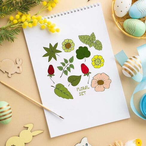 Floral Clear Rubber Stamps for Card Making Decorative Botanical Leaves and Flower Rubber Transparent Silicone Stamp for DIY Scrapbooking Supplies Embossing Paper Card Album Decoration Craf in Saudi Arabia