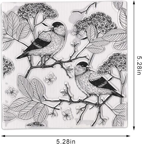 Floral Clear Rubber Stamps for Card Making Decorative Botanical Leaves and Flower Rubber Transparent Silicone Stamp for DIY Scrapbooking Supplies Embossing Paper Card Album Decoration Craf in Saudi Arabia