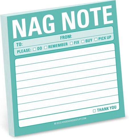 8-Pack Knock Knock Nag Note Sticky Notes, to Do List Notepads, 3 x 3-inches, 100 Sheets Each in Saudi Arabia