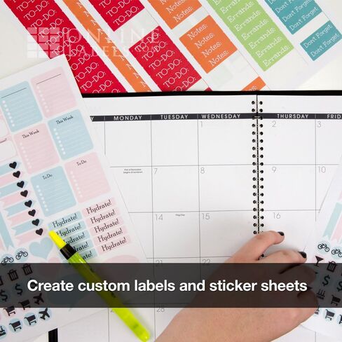Sticker Paper, 100 Sheets, White Matte, 8.5" x 11" Full Sheet Label, Works with Inkjet and Laser Printer, Compatible with Electronic Cutting Machines, OL177WX, OnlineLabels in Saudi Arabia