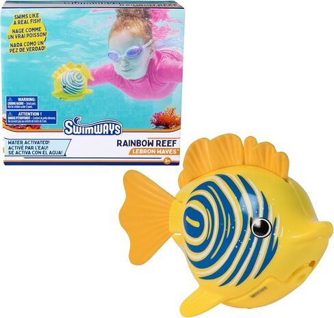 SwimWays Rainbow Reef Fish Toy, Kids Swimming Accessories & Water Toys, Learn to Swim Pool Toys for Kids Ages 5 & Up, Batteries Included, Lebron Waves in Saudi Arabia