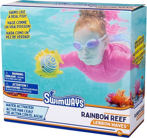SwimWays Rainbow Reef Fish Toy, Kids Swimming Accessories & Water Toys, Learn to Swim Pool Toys for Kids Ages 5 & Up, Batteries Included, Lebron Waves in Saudi Arabia