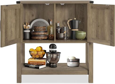 Console Table Coffee Bar Cabinet Sofa Table,31.5 L x 13.8 D x 34.65 H,Entryway Table with 2 Storage Cabinets, Farmhouse Buffet Sideboard for Kitchen, Foyer,Hallway (White) in Saudi Arabia